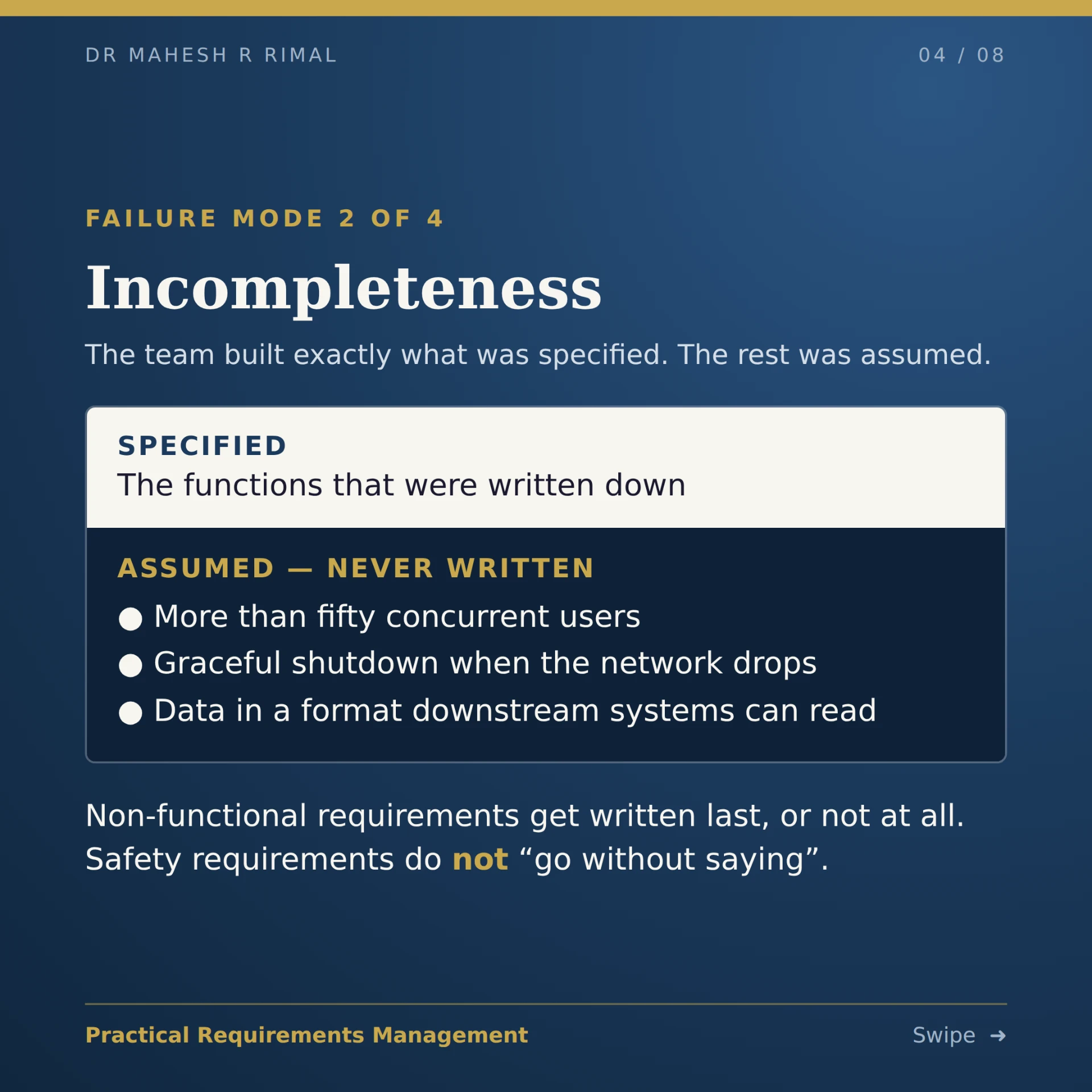 Failure mode 2 — Incompleteness